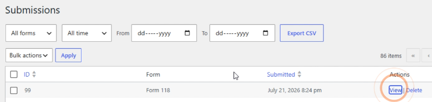 Check form submission