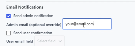 Set email notifications