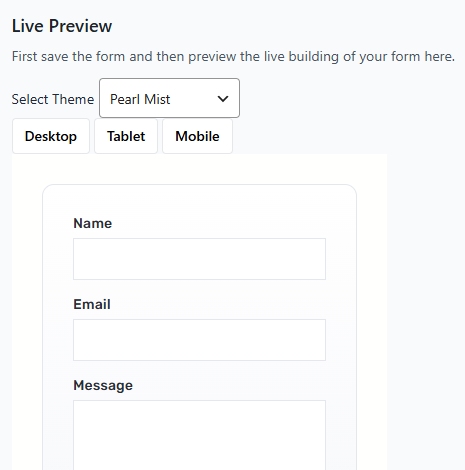 Form Builder - Select Theme