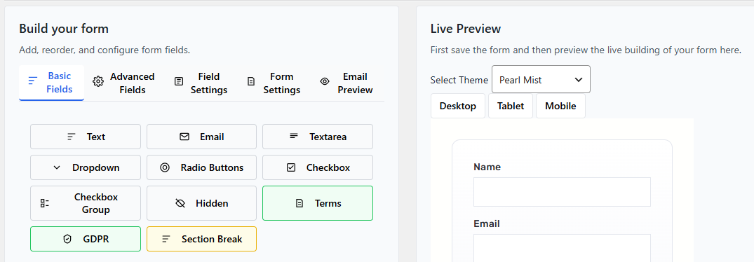 Ray's Contact - Form Builder