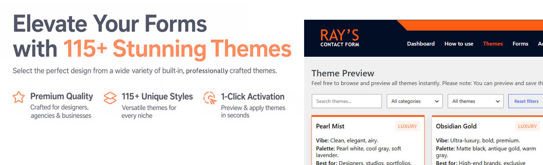 Ray's Contact Form - Features